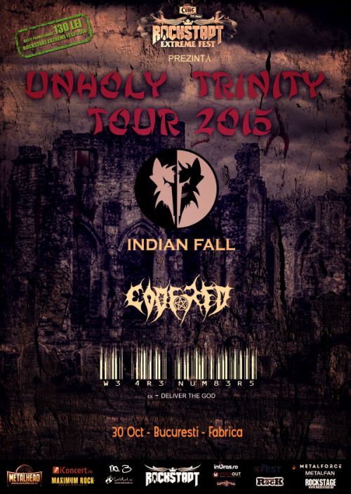 Indian Fall, Code Red si W3 4R3 NUM83R5 pleaca in turneul Unholy Trinity Tour